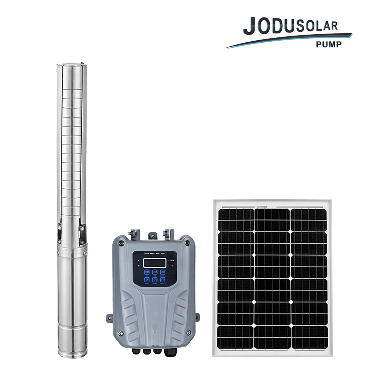 3 tommer AC/DC 750W-1100W SOLARPUMPE MED PLASTIKLØBLER